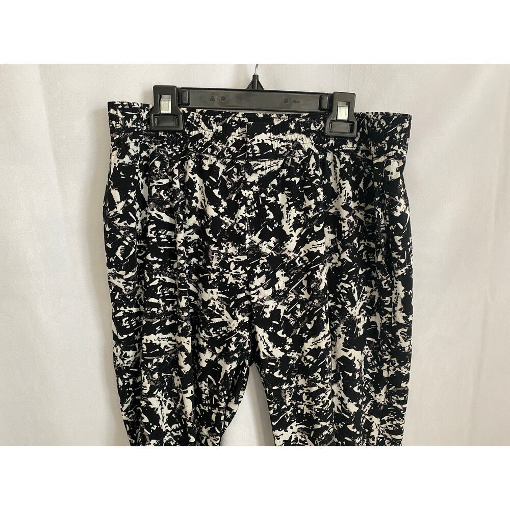 Banana Republic Black & White Marble Pattern Joggers Pockets Small - Picture 2 of 10